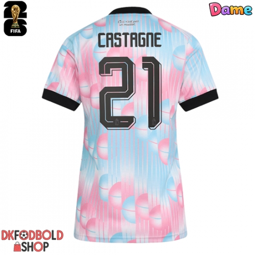 Belgien Timothy Castagne #21 Udebanetrøje Dame VM 2026 Kort ærmer